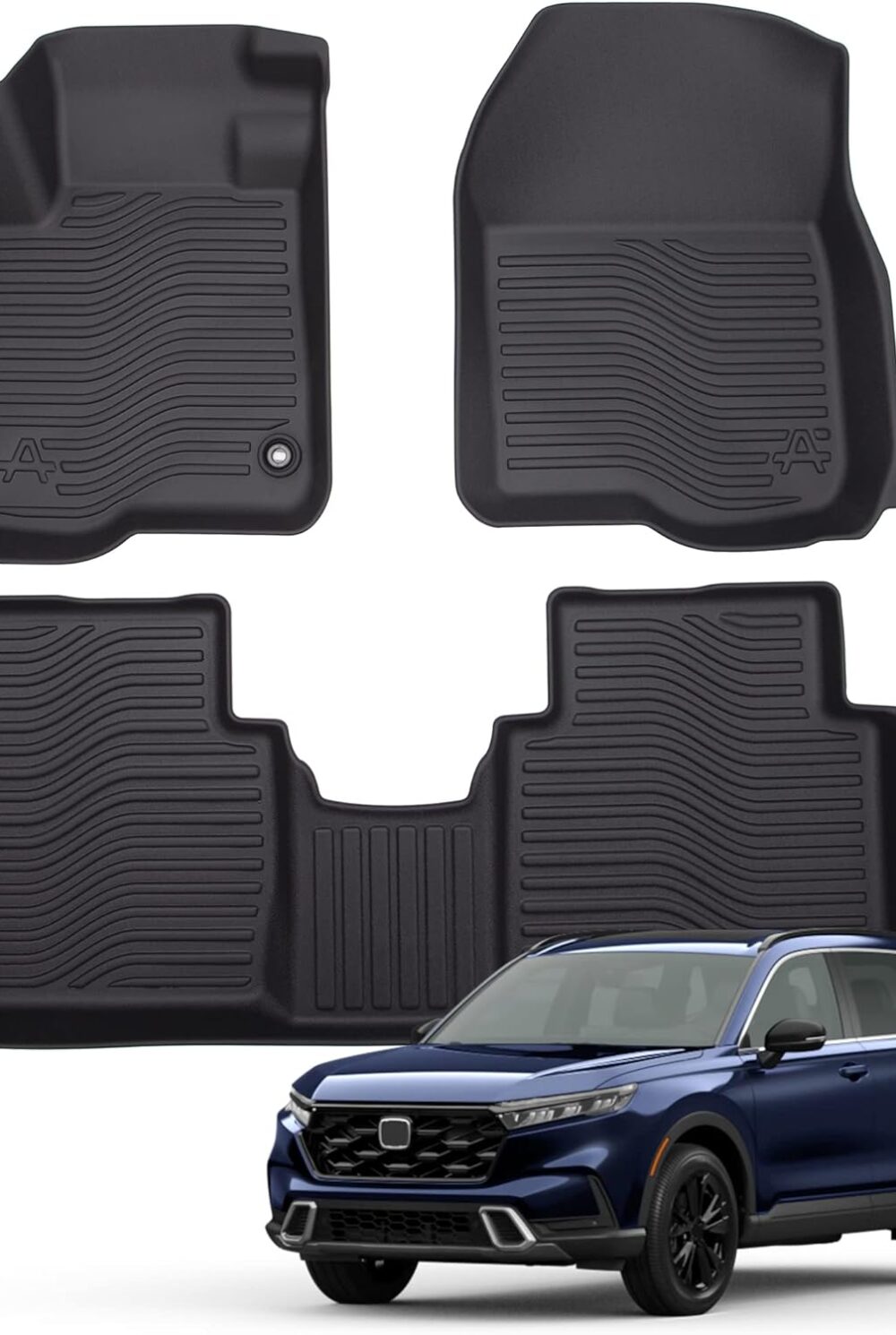 AUXKO All Weather Floor Mats for Honda CR-V 2023-2026 (Include Hybrid) | High Wall,All-Weather,All Season,Odorless,Anti Slip,Rain&Salt Resistant,TPE Material,Black,Accessories,Pet Friendly
